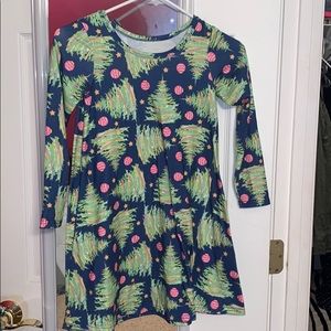 Girls Christmas tree dress
